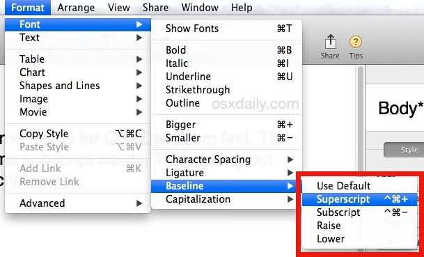 mac shortcuts for word